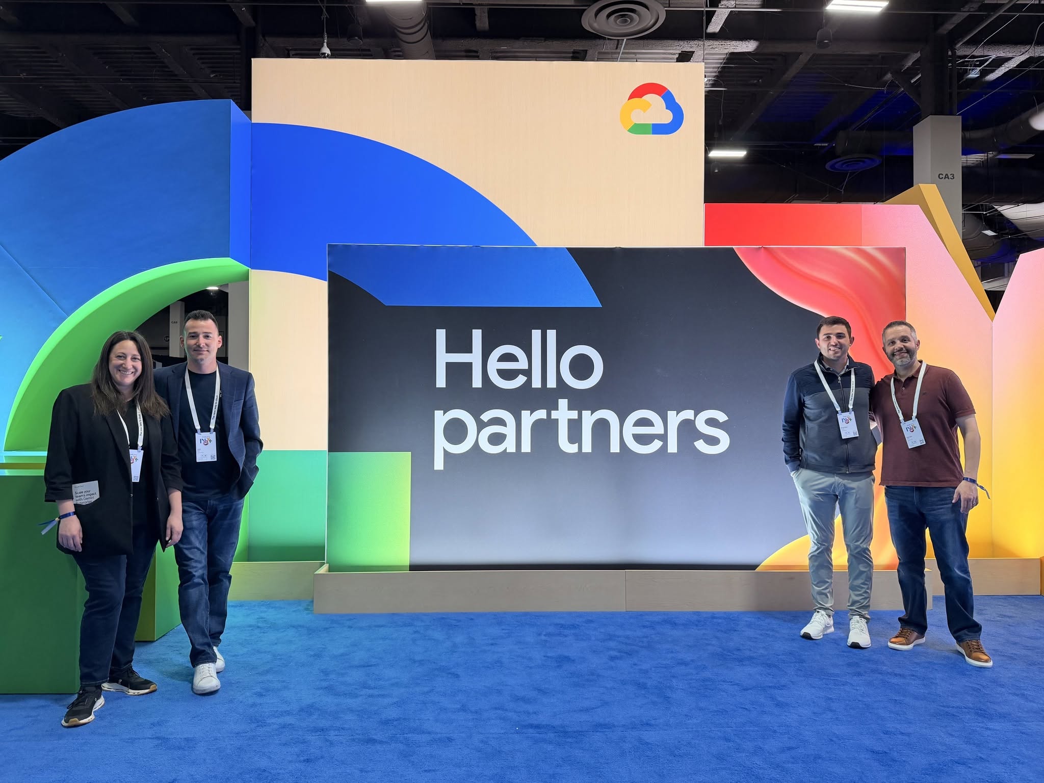 Jahnel Group team at the Google Cloud partner booth